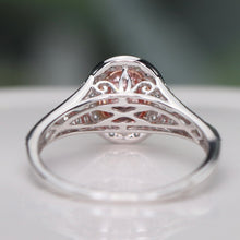 Load image into Gallery viewer, RESERVED FOR K: SPECIAL!  Oval shaped pink lab grown diamond ring in 14k white &amp; rose gold
