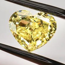 Load image into Gallery viewer, SPECIAL!  6.01ct Fancy Yellow/VS1 heart shaped cut lab grown diamond