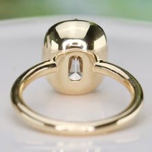 Load image into Gallery viewer, BALANCE FOR CUSTOM ORDER:  Antique cushion cut lab grown diamond ring in 14k yellow gold