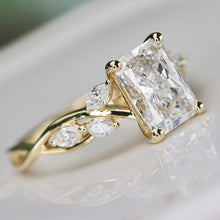 Load image into Gallery viewer, SPECIAL!  2.50ctw radiant cut lab grown diamond ring in 14k yellow gold