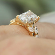 Load image into Gallery viewer, SPECIAL!  2.50ctw radiant cut lab grown diamond ring in 14k yellow gold