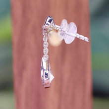 Load image into Gallery viewer, SPECIAL!  Lab grown pear shaped Diamond drop earrings in 14k white gold