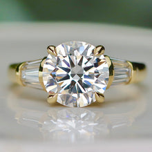 Load image into Gallery viewer, SPECIAL!  3.75ctw lab grown diamond ring in 14k yellow gold