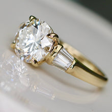 Load image into Gallery viewer, SPECIAL!  3.75ctw lab grown diamond ring in 14k yellow gold