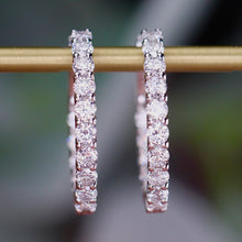 Load image into Gallery viewer, SPECIAL!  2.00ctw lab grown diamond Huggies in 14k white gold
