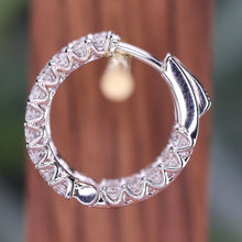 Load image into Gallery viewer, SPECIAL!  2.00ctw lab grown diamond Huggies in 14k white gold
