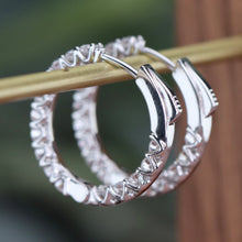 Load image into Gallery viewer, SPECIAL!  2.00ctw lab grown diamond Huggies in 14k white gold