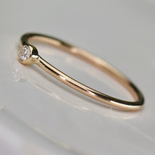 Load image into Gallery viewer, SPECIAL!  Dainty diamond ring in 14k yellow gold