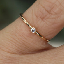 Load image into Gallery viewer, SPECIAL!  Dainty diamond ring in 14k yellow gold