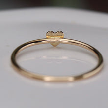 Load image into Gallery viewer, SPECIAL!  Dainty heart ring in 14k yellow gold