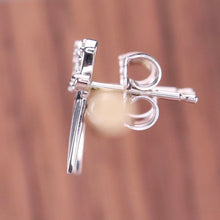Load image into Gallery viewer, SPECIAL!  Natural Diamond Dagger studs in 14k white gold