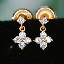 Load image into Gallery viewer, SPECIAL!  Natural Diamond drops earrings in 14k yellow gold