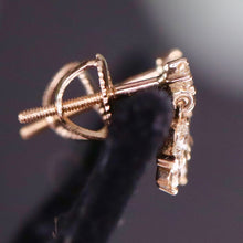Load image into Gallery viewer, SPECIAL!  Natural Diamond drops earrings in 14k yellow gold