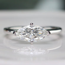 Load image into Gallery viewer, SPECIAL!  1.25ct Marquise cut lab grown diamond solitaire F/VS in 14k white gold