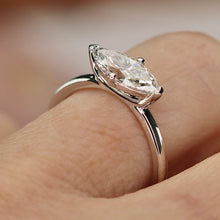 Load image into Gallery viewer, SPECIAL!  1.25ct Marquise cut lab grown diamond solitaire F/VS in 14k white gold