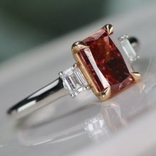 Load image into Gallery viewer, SPECIAL!  EFFY 1.88ctw Raspberry pink lab grown diamond Ring in 14k white and rose gold
