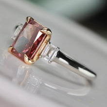 Load image into Gallery viewer, SPECIAL!  EFFY 1.88ctw Raspberry pink lab grown diamond Ring in 14k white and rose gold
