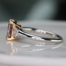Load image into Gallery viewer, SPECIAL!  EFFY 1.88ctw Raspberry pink lab grown diamond Ring in 14k white and rose gold
