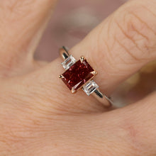 Load image into Gallery viewer, SPECIAL!  EFFY 1.88ctw Raspberry pink lab grown diamond Ring in 14k white and rose gold