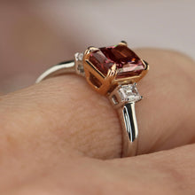 Load image into Gallery viewer, SPECIAL!  EFFY 1.88ctw Raspberry pink lab grown diamond Ring in 14k white and rose gold
