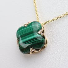 Load image into Gallery viewer, SPECIAL!  EFFY malachite necklace with diamonds in 14k yellow gold