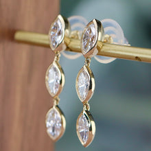 Load image into Gallery viewer, SPECIAL!  Lab grown pear shaped Diamond drop earrings in 14k yellow gold
