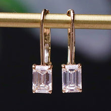 Load image into Gallery viewer, SPECIAL!  Lab grown 1.08ctw E-F/VS hidden halo Diamond earrings in 14k yellow gold