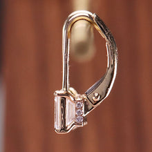 Load image into Gallery viewer, SPECIAL!  Lab grown 1.08ctw E-F/VS hidden halo Diamond earrings in 14k yellow gold