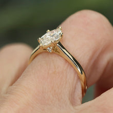 Load image into Gallery viewer, SPECIAL: Lab grown 1ctw diamond marquise ring in 14k yellow gold