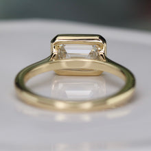Load image into Gallery viewer, SPECIAL!  2ct emerald cut lab grown diamond ring in 14k yellow gold