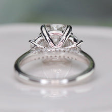Load image into Gallery viewer, SPECIAL!  3.88ctw cushion cut lab grown diamond ring in 14k white gold
