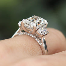Load image into Gallery viewer, SPECIAL!  3.88ctw cushion cut lab grown diamond ring in 14k white gold