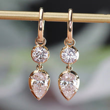Load image into Gallery viewer, SPECIAL! Lab Grown 3.04ctw E-F/VS Diamond huggie drops in 14k yellow gold