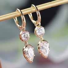 Load image into Gallery viewer, SPECIAL! Lab Grown 3.04ctw E-F/VS Diamond huggie drops in 14k yellow gold