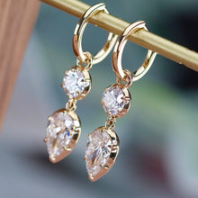 Load image into Gallery viewer, SPECIAL! Lab Grown 3.04ctw E-F/VS Diamond huggie drops in 14k yellow gold