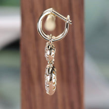 Load image into Gallery viewer, SPECIAL! Lab Grown 3.04ctw E-F/VS Diamond huggie drops in 14k yellow gold