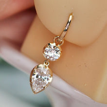 Load image into Gallery viewer, SPECIAL! Lab Grown 3.04ctw E-F/VS Diamond huggie drops in 14k yellow gold