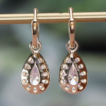 Load image into Gallery viewer, Lab Grown 4ctw E-F/VS Diamond pear shaped drops in 14k yellow gold