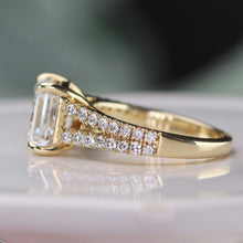 Load image into Gallery viewer, SPECIAL!  5.01ct asscher cut lab grown diamond ring in 14k yellow gold
