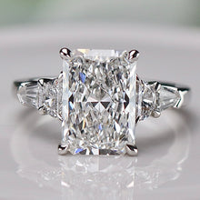 Load image into Gallery viewer, SPECIAL: 5.85ctw radiant lab grown diamond ring in 14k white gold