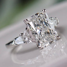 Load image into Gallery viewer, SPECIAL: 5.85ctw radiant lab grown diamond ring in 14k white gold