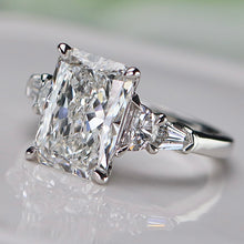 Load image into Gallery viewer, SPECIAL: 5.85ctw radiant lab grown diamond ring in 14k white gold