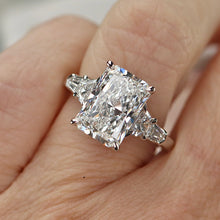 Load image into Gallery viewer, SPECIAL: 5.85ctw radiant lab grown diamond ring in 14k white gold