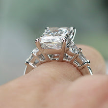 Load image into Gallery viewer, SPECIAL: 5.85ctw radiant lab grown diamond ring in 14k white gold