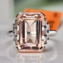 Load image into Gallery viewer, SPECIAL: Morganite and diamond ring in 14k white &amp; rose gold by Effy