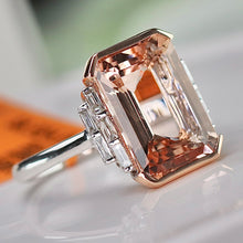 Load image into Gallery viewer, SPECIAL: Morganite and diamond ring in 14k white &amp; rose gold by Effy