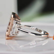 Load image into Gallery viewer, SPECIAL: Morganite and diamond ring in 14k white &amp; rose gold by Effy
