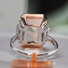 Load image into Gallery viewer, SPECIAL: Morganite and diamond ring in 14k white &amp; rose gold by Effy