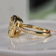 Load image into Gallery viewer, SPECIAL!  Vibrant Citrine and diamond ring in 14k yellow gold by EFFY