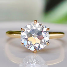 Load image into Gallery viewer, SPECIAL! Vintage setting with 3.20ct OEC lab grown diamond in 14k yellow gold